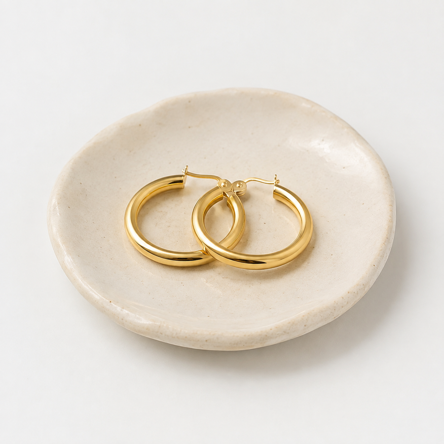 Gold-Tone Hoop Earrings